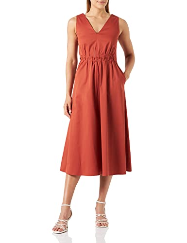 s.Oliver BLACK LABEL Women's Midi Kleid, Regular Fit, Orange, 46 von s.Oliver BLACK LABEL