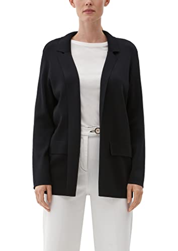 s.Oliver BLACK LABEL Damen Cardigan Strickjacke, Grey/Black, 34 EU von s.Oliver BLACK LABEL