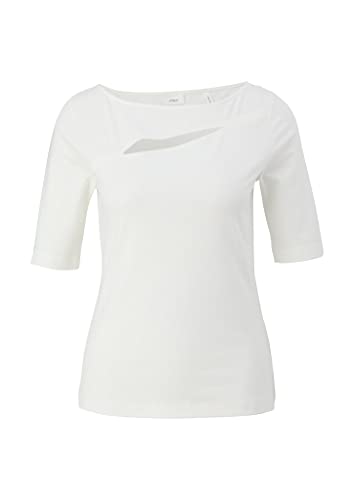 s.Oliver BLACK LABEL Women's T-Shirt, Kurzarm, White, 40 von s.Oliver BLACK LABEL