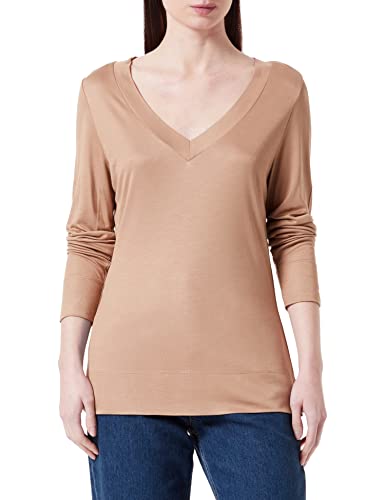 s.Oliver BLACK LABEL Damen 10.2.20.12.130.2123051 T Shirts langarm, Brown, 46 EU von s.Oliver BLACK LABEL