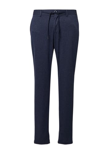 s.Oliver BLACK LABEL s.O Jogg: Anzug-Hose aus fein gemustertem Interlockjersey Navy 52 von s.Oliver BLACK LABEL