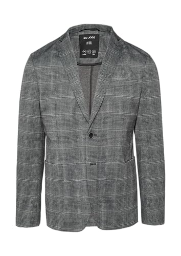 s.Oliver BLACK LABEL s.O Jogg: Kariertes Sakko aus Stretch-Jersey Graphit 56 von s.Oliver BLACK LABEL