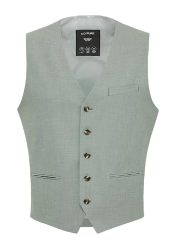 s.Oliver BLACK LABEL s.O Pure: Anzug-Weste mit feiner Webstruktur salbeigrün 54 von s.Oliver BLACK LABEL