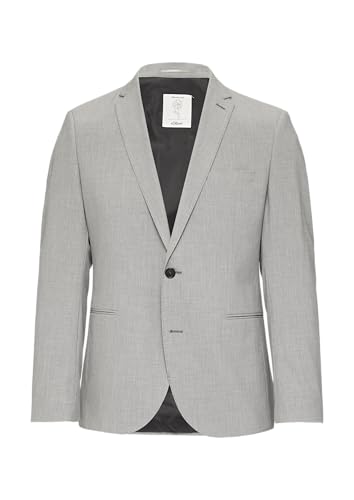 s.Oliver BLACK LABEL s.O Ultimate: Anzugsakko mit Hahnentritt-Muster Taubengrau 44 von s.Oliver BLACK LABEL
