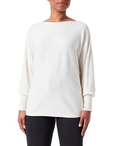 s.Oliver Black Label Damen 2138909 Pullover mit Musterstruktur, White, 36 von s.Oliver BLACK LABEL