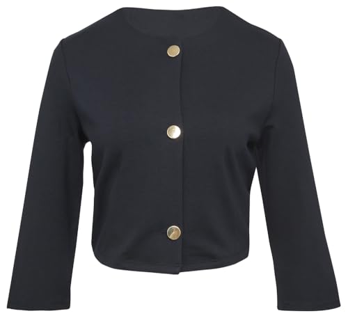 s.Oliver Black Label Damen 2164538 Interlock Jacke, Navy, 42 von s.Oliver BLACK LABEL