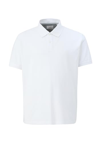 S.Oliver Herren 2124223 Polohemd, Weiß, 4XL Große Größen EU von s.Oliver