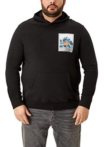 s.Oliver Big Size Men's Sweatshirt Langarm Regular FIT, Black, 4XL von s.Oliver