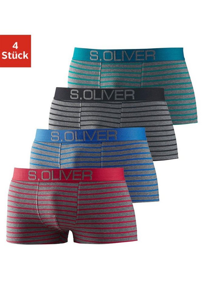 s.Oliver Hipster (Packung, 4-St) knapp sitzende Boxershorts für Herren aus Baumwoll-Mix von s.Oliver
