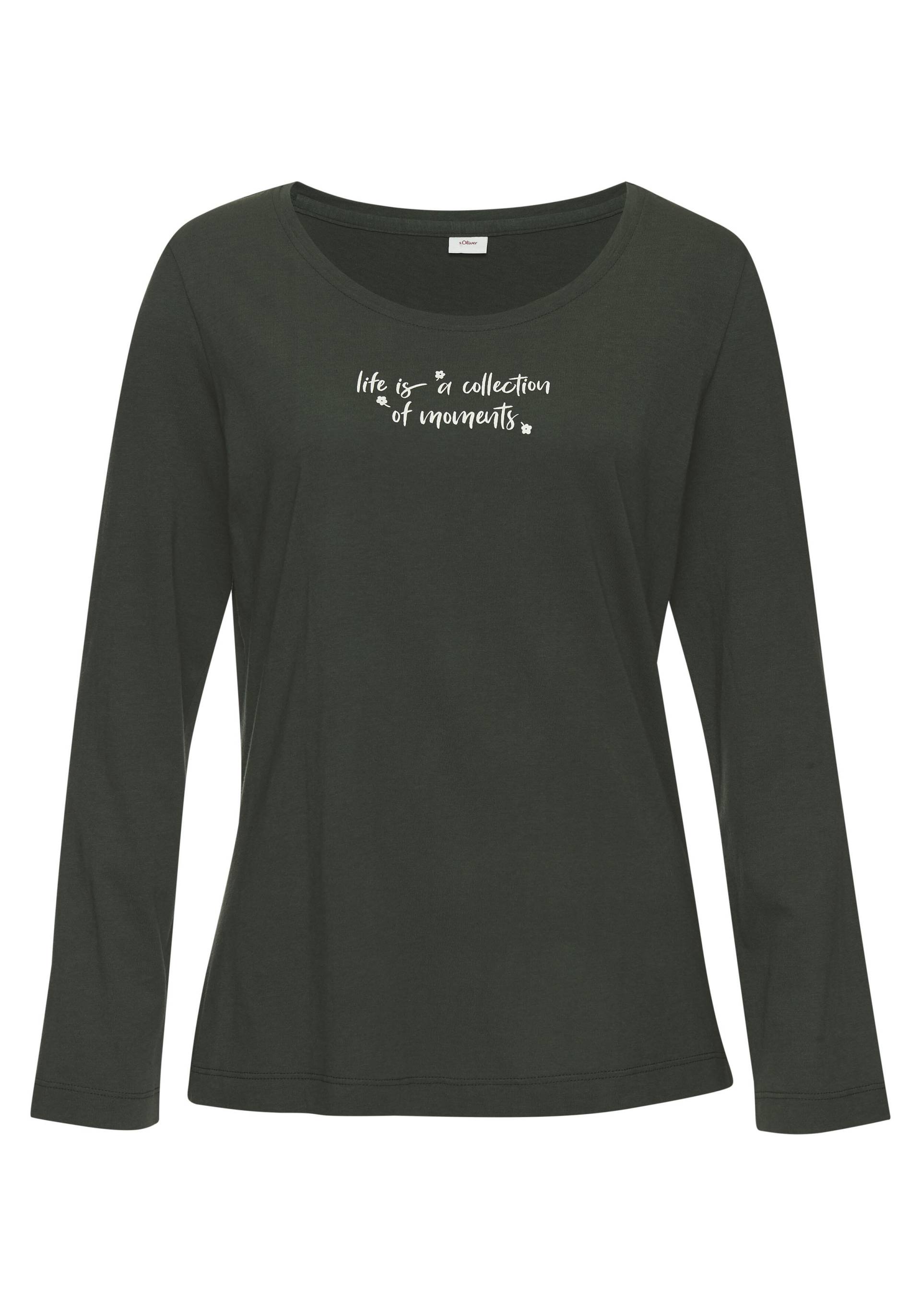 s.Oliver Langarmshirt dk green - Gr. - 36/38 von s.Oliver Dessous, Wäsche & Bademode