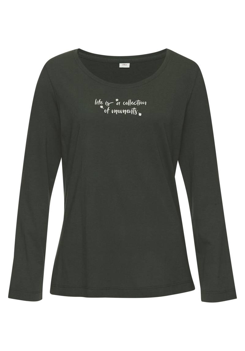s.Oliver Langarmshirt dk green - Gr. - 36/38 von s.Oliver Dessous, Wäsche & Bademode