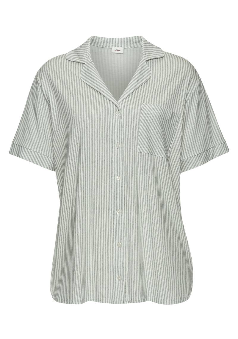 s.Oliver T-Shirt dk green str - Gr. - 36/38 von s.Oliver Dessous, Wäsche & Bademode