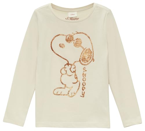 s.Oliver Junior Langarmshirt für Mädchen, Ivory, Cartoon, Langarm, Reguläre Passform, 92 von s.Oliver Junior