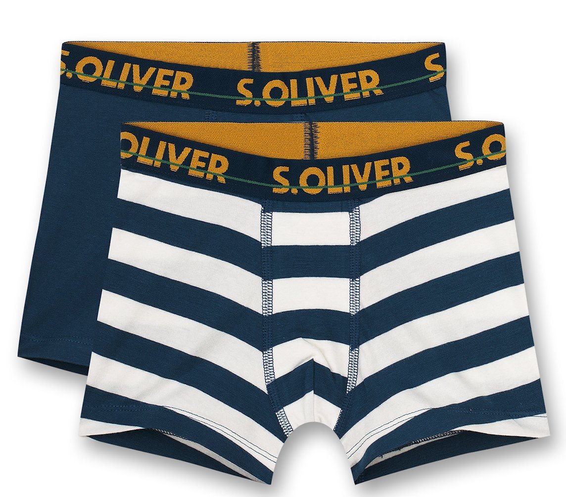 s.Oliver Junior Boxershorts s.Oliver Jungen 2er Pack Boxershorts Shorts blau Ringel (Set, 2-St) von s.Oliver Junior