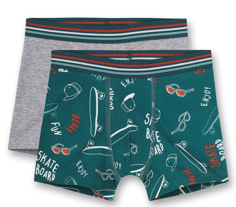 s.Oliver Junior Boxershorts s.Oliver Jungen 2er Pack Boxershorts Shorts grün grau (Set, 2-St) von S.Oliver Junior