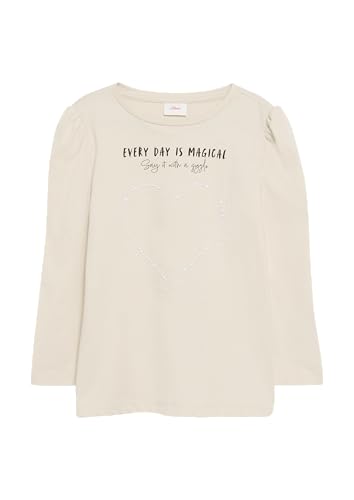 s.Oliver Junior Langarmshirt mit Print und Schmucksteinen von s.Oliver