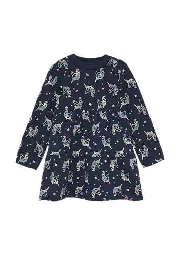 s.Oliver Weiches Sweat-Kleid mit All-Over-Print Navy 110 von s.Oliver