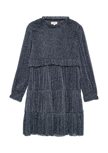 s.Oliver Gefüttertes Mesh-Kleid mit Glitzergarn Navy 122 von s.Oliver