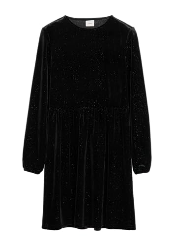 s.Oliver Kurzes Kleid aus Glitter-Samt schwarz 134 von s.Oliver
