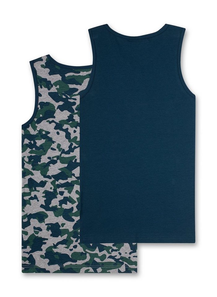 s.Oliver Junior Unterhemd s.Oliver Jungen 2er Pack Unterhemd Hemd camouflage blau grün (Doppelpack, 2-St) von s.Oliver Junior