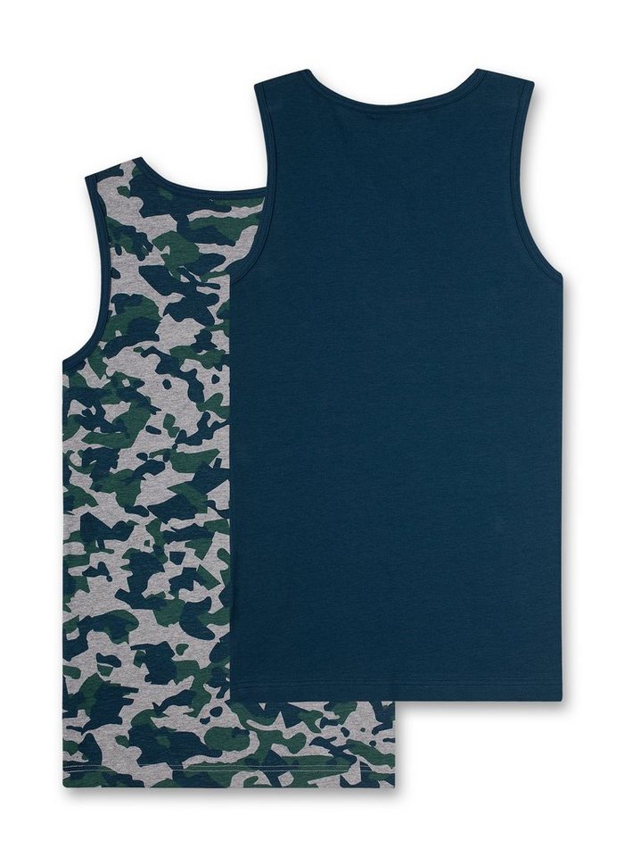 s.Oliver Junior Unterhemd s.Oliver Jungen 2er Pack Unterhemd Hemd camouflage blau grün (Doppelpack, 2-St) von S.Oliver Junior