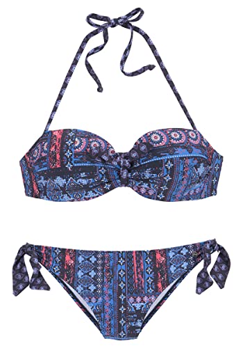 s.Oliver RED LABEL Beachwear LM Damen Medley Bikini-Set, Marine Bedruckt, 40 D von s.Oliver