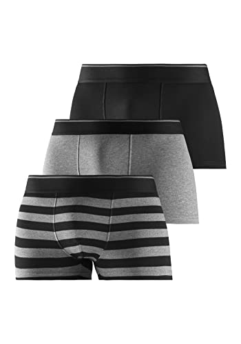 s.Oliver RED LABEL Bodywear LM Herren GH-35B_LS Boxershorts, schwarz/anthrazit, passend (3er Pack) von s.Oliver RED LABEL Bodywear LM