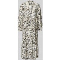 s.Oliver RED LABEL A-Linien-Kleid aus Viskose-Mix in Offwhite, Größe 48 von s.Oliver RED LABEL