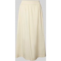 s.Oliver RED LABEL Ausgestellter Midi-Rock aus reiner Baumwolle in Sand, Größe 40 von s.Oliver RED LABEL