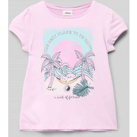 s.Oliver RED LABEL Ausgestelltes T-Shirt mit Glitzerprint in Lavender, Größe 140 s.Oliver RED LABEL Ausgestelltes T-Shirt mit Glitzerprint in Lavender, Größe 140 von s.Oliver RED LABEL