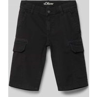 s.Oliver RED LABEL Bermudas mit Cargotaschen in Black, Größe 158 von s.Oliver RED LABEL