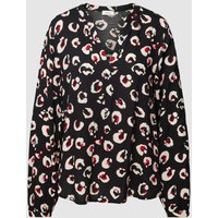 s.Oliver RED LABEL Bluse mit Allover-Print in Black, Größe 38 von s.Oliver RED LABEL