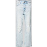 s.Oliver RED LABEL Bootcut Jeans im Destroyed-Look Modell 'Destroyed Paillette' in Hellblau, Größe 34 von s.Oliver RED LABEL