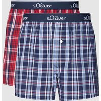 s.Oliver RED LABEL Boxershorts mit Allover-Muster im 2er-Pack in Blau, Größe XL von s.Oliver RED LABEL