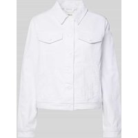 s.Oliver RED LABEL Boxy Fit Jeansjacke aus Baumwoll-Mix mit Brustpattentaschen in Weiss, Größe 38 s.Oliver RED LABEL Boxy Fit Jeansjacke aus Baumwoll-Mix mit Brustpattentaschen in Weiss, Größe 38 von s.Oliver RED LABEL