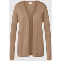 s.Oliver RED LABEL Cardigan mit gerippten Abschlüssen in Sand Melange, Größe 36 von s.Oliver RED LABEL