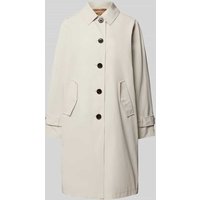 s.Oliver RED LABEL Comfort Fit Mantel mit Rückenschlitz und Riegeldetail am Ärmel in Offwhite, Größe 32 von s.Oliver RED LABEL