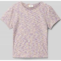 s.Oliver RED LABEL Cropped T-Shirt mit Rundhalsausschnitt in Offwhite, Größe 146 von s.Oliver RED LABEL