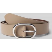 s.Oliver RED LABEL Damen Gürtel aus hochwertigem Leder mit ovaler Schließe in Hazel, Größe 80 von s.Oliver RED LABEL