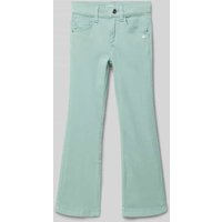 s.Oliver RED LABEL Flared Jeans mit floralem Stitching in Mint, Größe 104 von s.Oliver RED LABEL