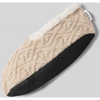 s.Oliver RED LABEL Hausschuhe mit wärmenden Teddyfell-Futter in Beige, Größe 39/40 von s.Oliver RED LABEL