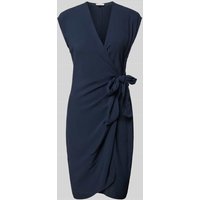 s.Oliver RED LABEL Knielanges Kleid in Wickel-Optik in Marine, Größe 44 von s.Oliver RED LABEL
