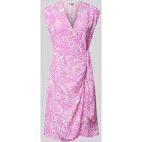 s.Oliver RED LABEL Knielanges Kleid in Wickel-Optik in Rose, Größe 46 von s.Oliver RED LABEL