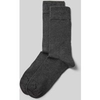 s.Oliver RED LABEL Kniestrümpfe aus Baumwoll-Mix im 2er-Pack in Anthrazit Melange, Größe 39-42 von s.Oliver RED LABEL