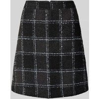 s.Oliver RED LABEL Kurzer Bouclé-Rock mit Karomuster in BLACK, Größe 36 von s.Oliver RED LABEL