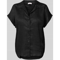 s.Oliver RED LABEL Leinenbluse in unifarbenem Design in Black, Größe 34 von s.Oliver RED LABEL