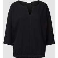 s.Oliver RED LABEL Longsleeve mit 3/4-Arm und Strukturmuster in Black, Größe 34 von s.Oliver RED LABEL