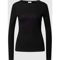 s.Oliver RED LABEL Longsleeve mit Rundhalsausschnitt in Black, Größe 48 von s.Oliver RED LABEL