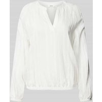 s.Oliver RED LABEL Relaxed Fit Blusenshirt mit Strukturstreifen in Weiss, Größe 44 von s.Oliver RED LABEL
