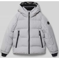 s.Oliver RED LABEL Loose Fit Steppjacke mit Kapuze in Mittelgrau, Größe 146 von s.Oliver RED LABEL